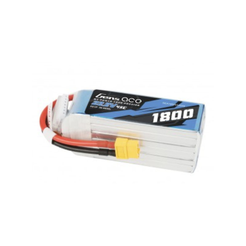 Gens ace 1800mAh 22.2V 45C 6S1P Lipo Battery Pack